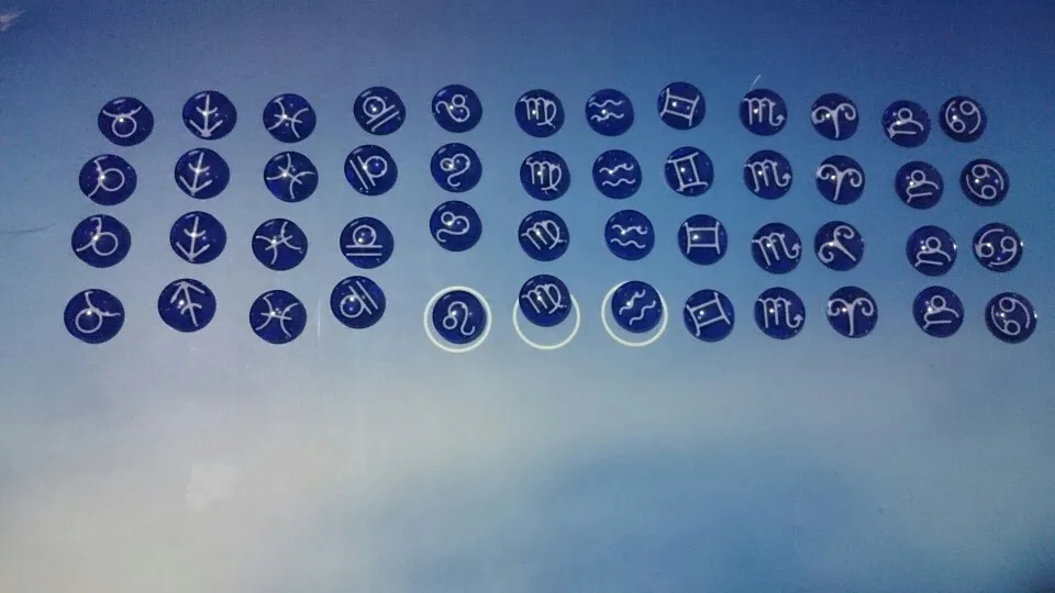 12-48pcs 8-30mm 12 Constellation Zodiac Glass Cameo Cabochon Flatback Decoration