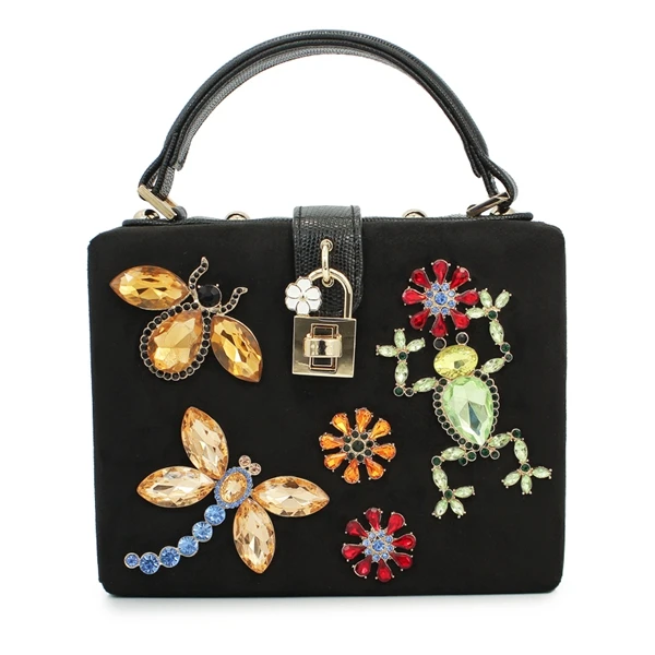 Топ - ручкой сумки лозы цветок камень животных девушку вечер дамы клатч сумка ну