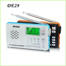 Горячая Degen DE29 FM радио Цифровая настройка Полнодиапазонный картоприемник кампус портативный радио оптовые продажи, сервис прямых поставок Y4217A