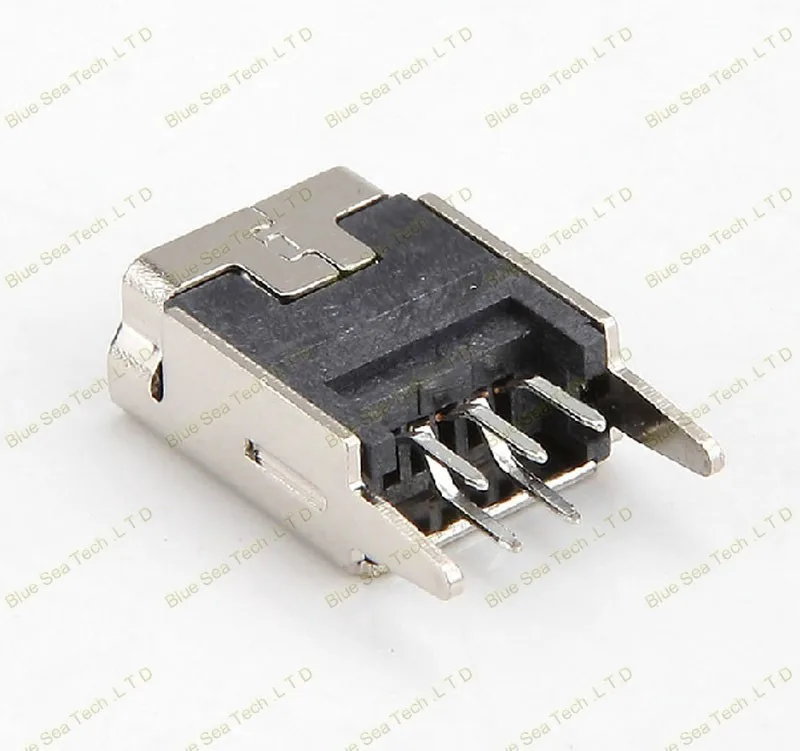 50 шт. мини USB 5 P/F Женский Домкраты разъем PCB крепление для телефона, MP4, 180 Угол 5Pin USB 2 найти jack ноги, Материал: цинковый сплав оболочки