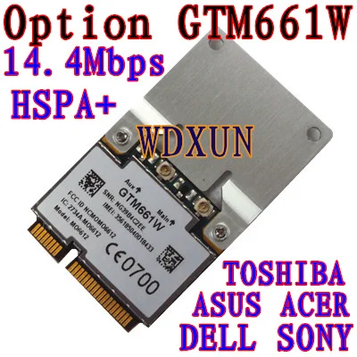 3g опция модуля GTM661 14,4 M WCDMA HSUPA PCI-E половина размера 3G сетевая карта 661 gtm661 wwan