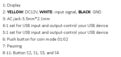JY-184 монетами USB табельная доска с Отдельный дисплей время Управление питание для USB устройств