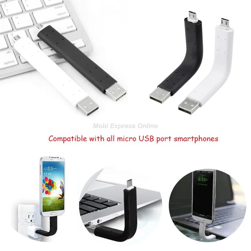 Universal Micro USB Bendable Flexible Rigid Data Sync Charging Charger