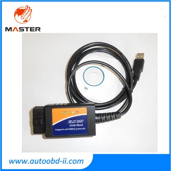 OBD2/OBDII сканер ELM327 USB Интерфейс ELM 327 USB автомобиля сканер Code Reader