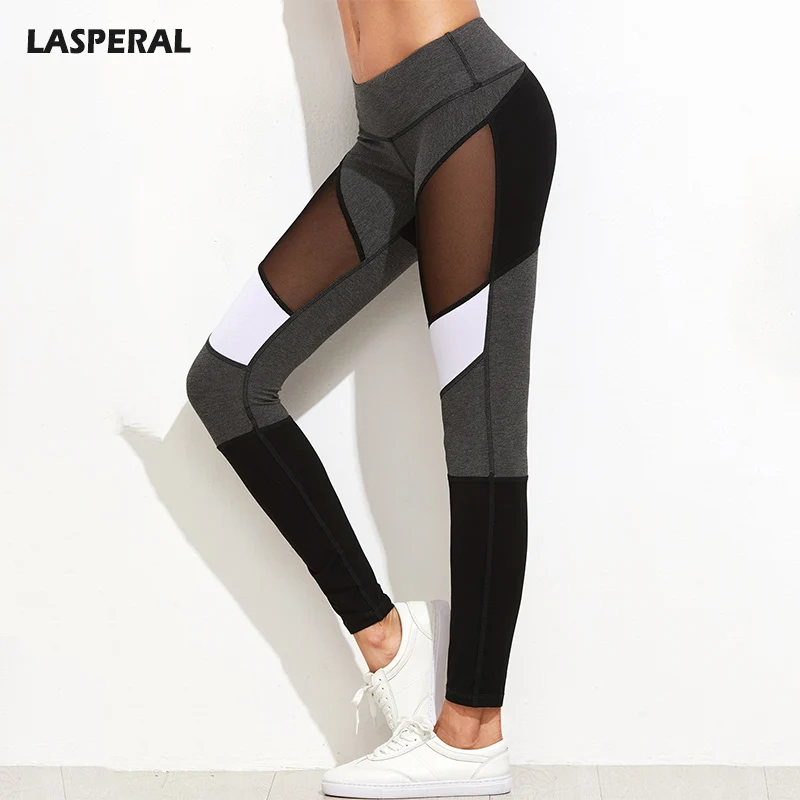 Prix pour 2017 LASPERAL Sexy Creux Out Gris Noir Leggings Femmes Haute Élastique Patchwork Maille Leggings Crayon Pantalon Femme Jeggings Prix pour 2017 LASPERAL Sexy Creux Out Gris Noir Leggings Femmes Haute Élastique Patchwork Maille Leggings Crayon Pantalon Femme Jeggings