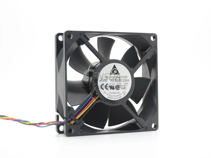 Для delta AFB0812SH 8025 8 см 80 мм 12V 0.51A двойной шариковый вентилятор панели питания вентилятор охлаждения 4-контактный вентилятор с ШИМ-управлением