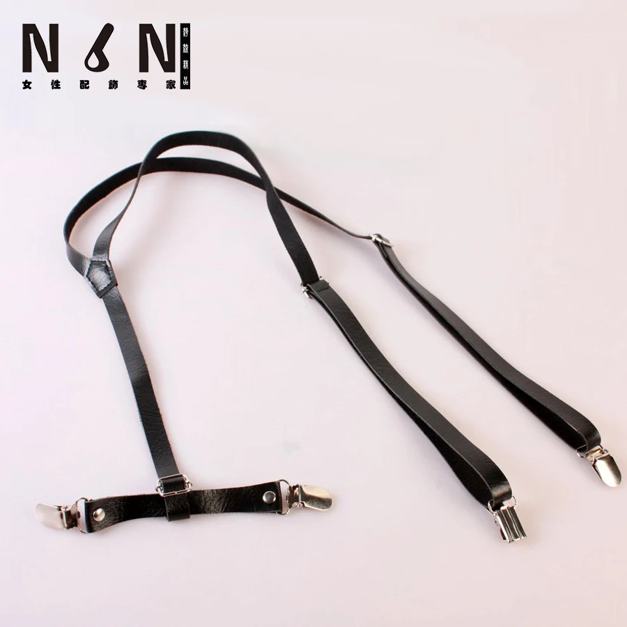 

Men's and women's general English straps simple black adjustable strap fashion best match act the role of denim skirt B021