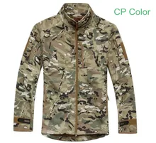 Outdoor CP Multicam Breathable Softshell Jacket Men’s Tactical Hunting Waterproof Windproof Jacket Soft shell with Fleece Lining