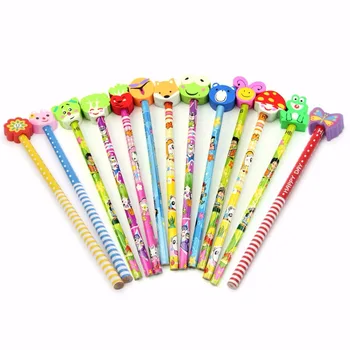 

1-10X Cartoon Eraser Pencil School Party Bag Filler Kid Toy Prize Gift Stocking