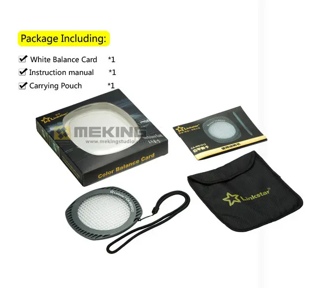 HK linkstar карта баланса белого ca-wb1012 с сумкой для Canon для съемок камерой Nikon DSLR