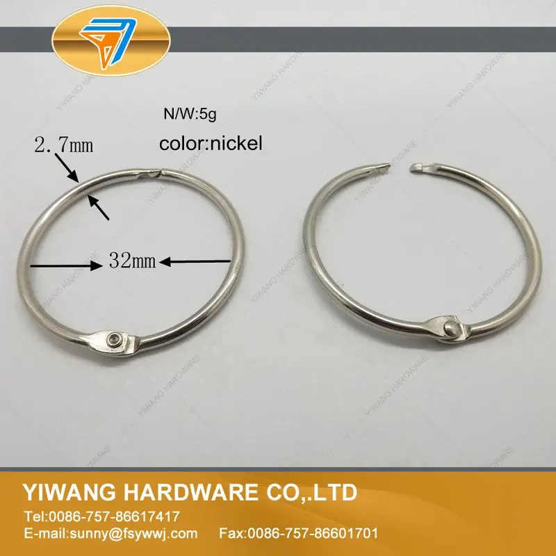 32mm Manufacturer direct Aliexpress sales well nickel plating calendar circle binder ring for office collection 10pcs/package O ring - Цвет: 32mm
