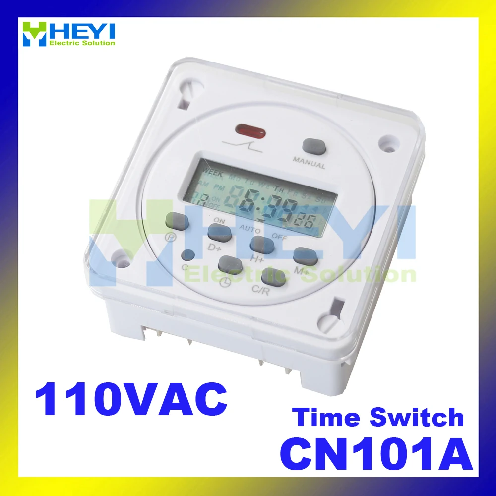 

Mini Timer Switch LED display time relay CN101A 110VAC Microcomputer control switch with protection cover