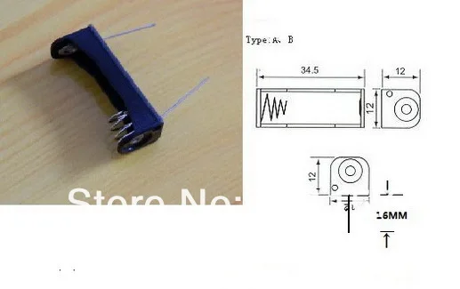 1000 шт./лот 12V 1 x 23a держатель батареи с штырьком PCB для 23A/A23 держатель для аккумулятора чехол для сотового телефона