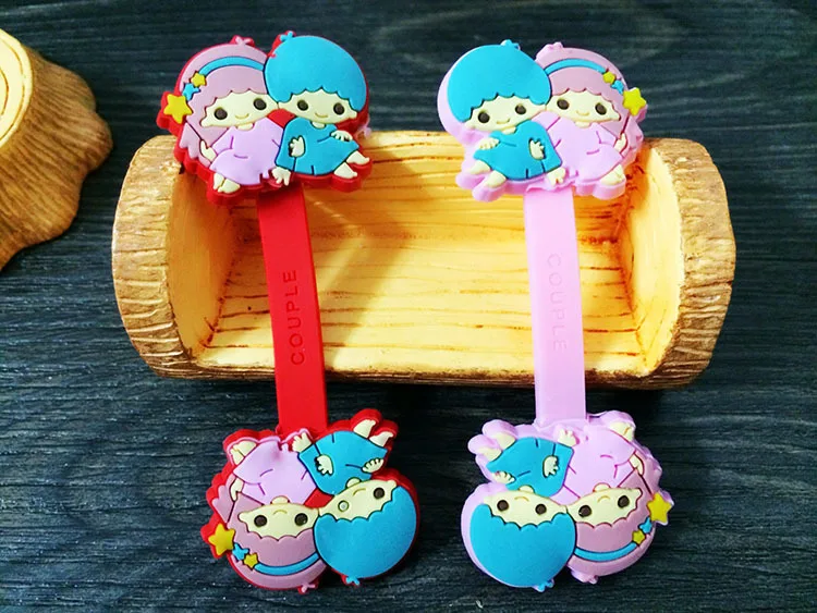 50pcs/lot Cute Cartoon Cable Winder Earphone Winder Silicone Cable Wire Organizer Data Cable Cord Holder Free shipping