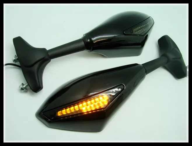 LED поворотники Integrated Зеркала для Suzuki Katana GSXR 600 750 1000 Hayabusa