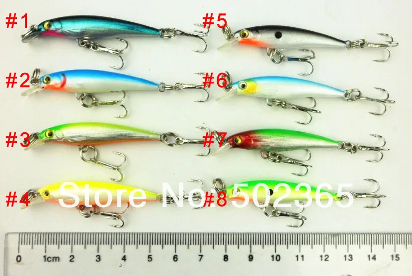 Freeshippig 50 шт. рыбалки приманку минноу рыболовные снасти Crankbait лур жесткого пластика приманки приманка 5 см 2.1 г 10# крючки малый гольян лодки воблеры блесна рыбалка рыболовные снасти