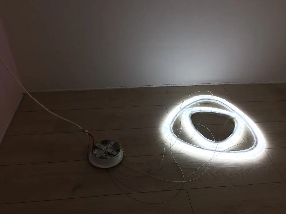 Luces colgantes en forma de anillos circulares para techo, accesorios