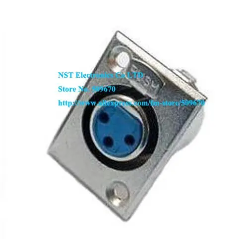 Free Shipping /10pcs/  XLR 3-Pin Female Chassis Panel Socket Speaker Audio Connector  New
