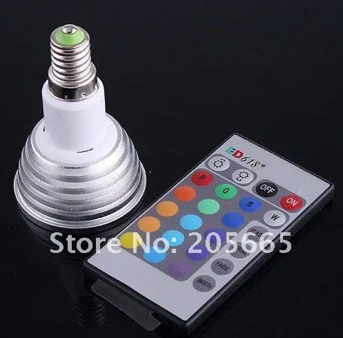 4 шт х светодиодный RGB Spotlight E14 3 W Светодиодный лампа AC85 ~ 265 V с ИК-пульта дистанционного управления
