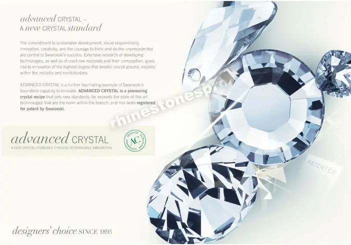 Элементами Swarovski Crystal Clear(001) исправленное Железо(ss3-ss48)(1 мм-11 мм) с плоским дном(72 Вт/144/288) Стразы