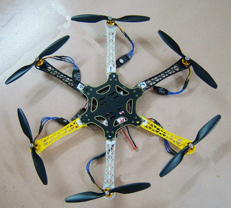 Полный набор hexrotor гексакоптер RTF W/F550 FlameWheel комплект+ KK 2,3 контроллер+ электродвигателя с электронным регулятором хода(ESC) сварки и отладки Батарея TX RX плюсы F05114-B