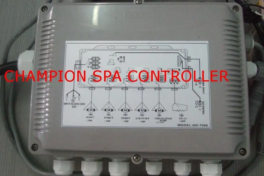 Гидромассажная Ванна контроллер GD-7005/GD7005/GD 7005 полный комплект включает дисплей панель клавиатуры и блок управления