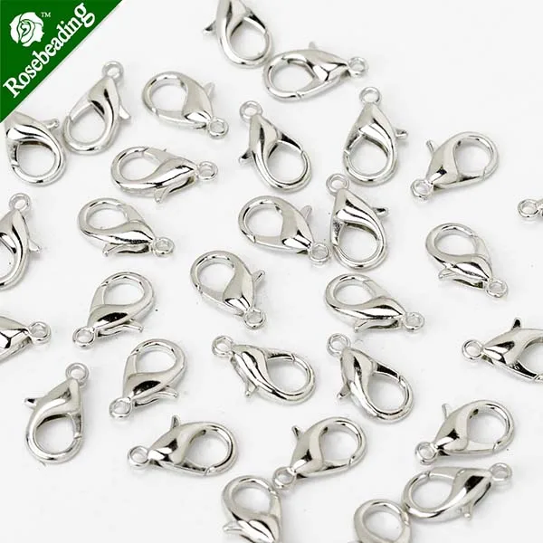 Nickel 18 мм цинковый сплав цепи застежка, застежка омаров Продано 50 шт в pkg-100686 - Цвет: Nickel