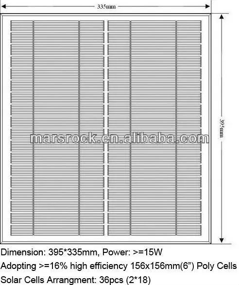15 Вт 18 в высокоэффективный поликристаллический кремниевый модуль солнечной панели с высокой эффективностью преобразования, долгий жизненный цикл, хорошее качество