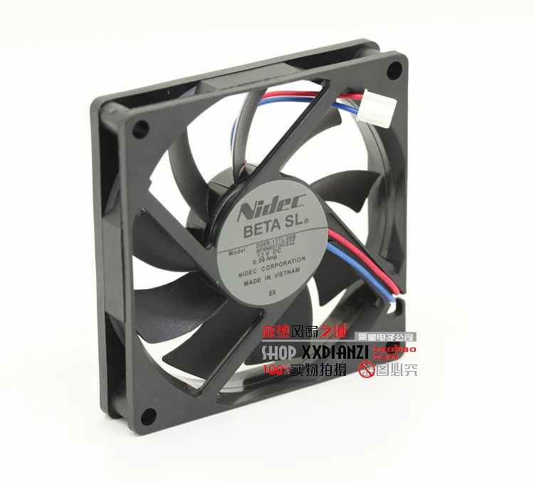 Новый Nidec d08r-12tl 06B 8015 8 см DC 12 В 0.08a ультра-преобразователь тихий Сервер охлаждающий вентилятор