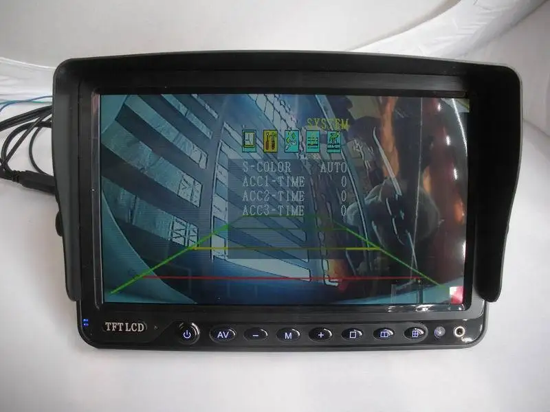 9 дюймов автомобильный TFT lcd монитор заднего вида Обратный монитор парковки набор для езды задним ходом