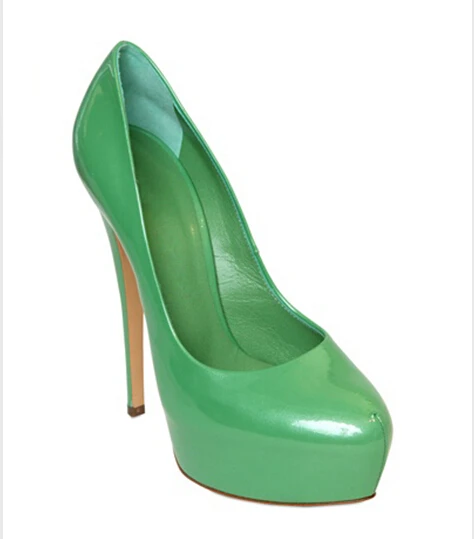 

Zapatos Plataforma 2016 Plus Size Green High Heels Pumps Cheap Modest Custom Made Designer Heels Party Shoes Pumps Sexy Pump