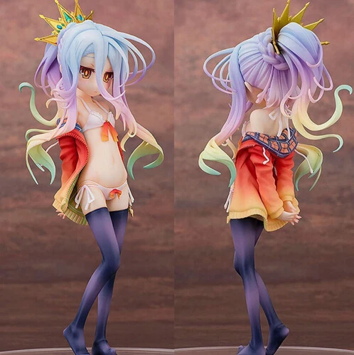 

Anime NO GAME NO LIFE Shiro Swimming suit ver. 1/7 Scale Pre-painted Sexy PVC Figure Model Sexy Toy 22cm T3003