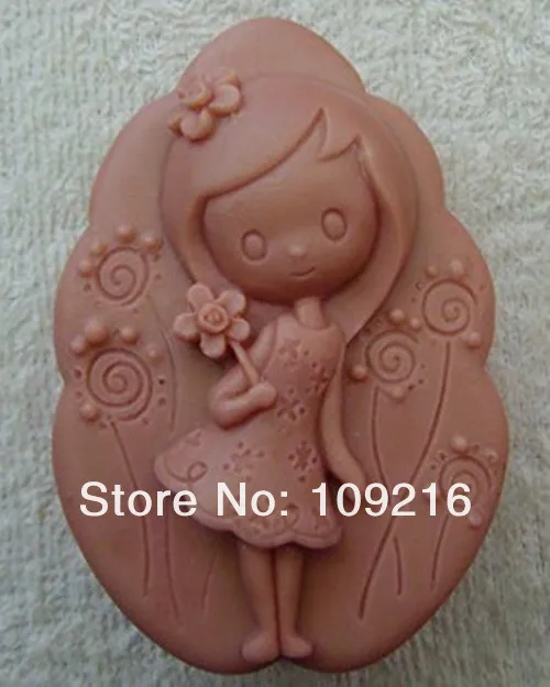 1 шт. милая девочка(ZX236) силиконовая форма для мыла ручной работы DIY