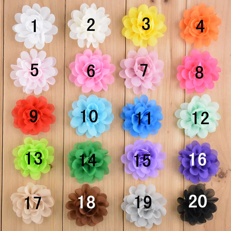 20pcs lot 20colors beautiful flower baby 20pcs lot chiffon flowers for headbands 2 quot fabric flowers 20pcs lot 20colors beautiful flower baby 20pcs lot chiffon flowers for headbands 2 quot fabric flowers