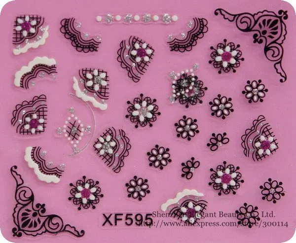 Новейшая мода 72 дизайна ногтей наконечник Красивая накладка обертывание 3D ногтей Красота наклейка украшение 500 упаковок/партия