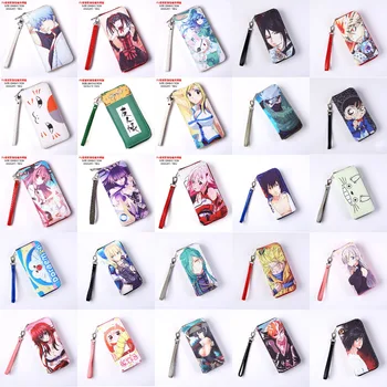 

Anime Death Note Bleach High School LoveLive Fairy Tail Date A Live Hatsune Miku PU Long hand Purse Wallet with Zipper