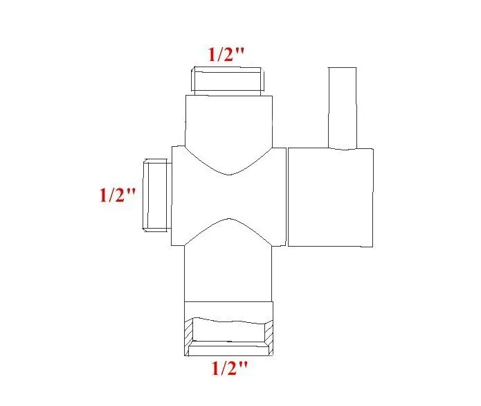 1/2 ''душ сепаратор воды латунный стержень клапана хром полированный гарантия качества WS122