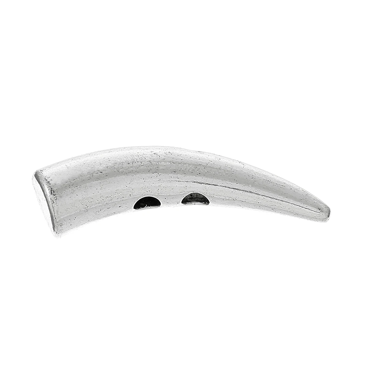 

Metal Sewing Buttons Scrapbooking Horn Shape 2 Holes Antique Silver 3cm x 0.8cm,20PCs 2016 new