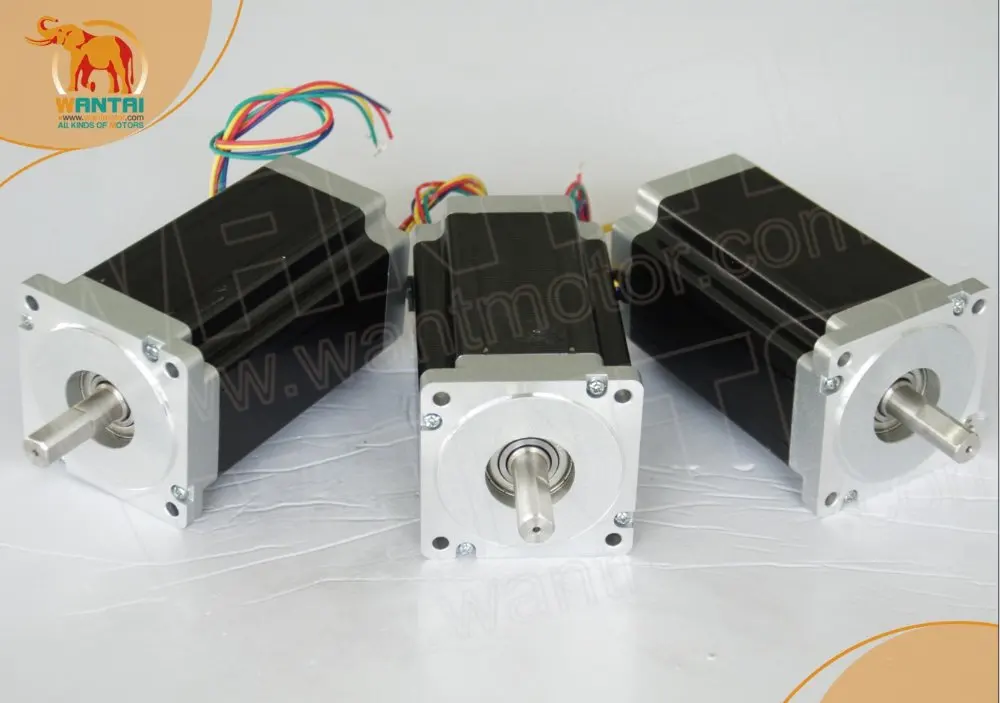 Высокий 3 шт. Nema 34 шаговый двигатель с 892OZ-In, 8 проводов CNC Комплект 85BYGH450D-007 CNC ENGREAVE wantaimotor