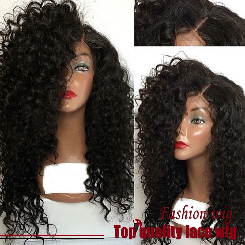 High quality Kinky Curly Wigs Synthetic Lace Front Wigs Curly Wigs Bouncy Glueless Heat