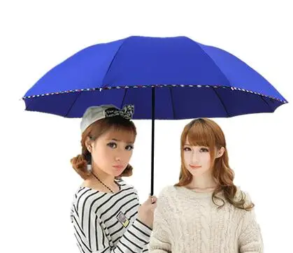 Sapphire Big Size British Creative Folding Umbrella Business Sunny and Rainy Umbrella Windproof Umbrellas - Цвет: Sapphire