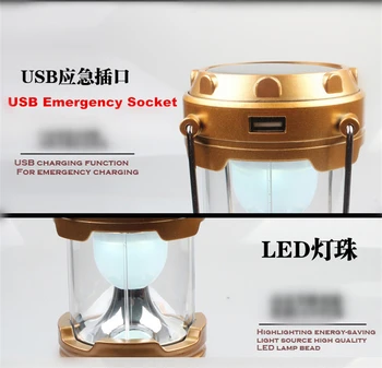 

New Arrival 6 Led Disaster Prevention Artifact 5W Multifunctional Hiking Solar Lantern Mobile Phone Charger XL-G85 free shipping
