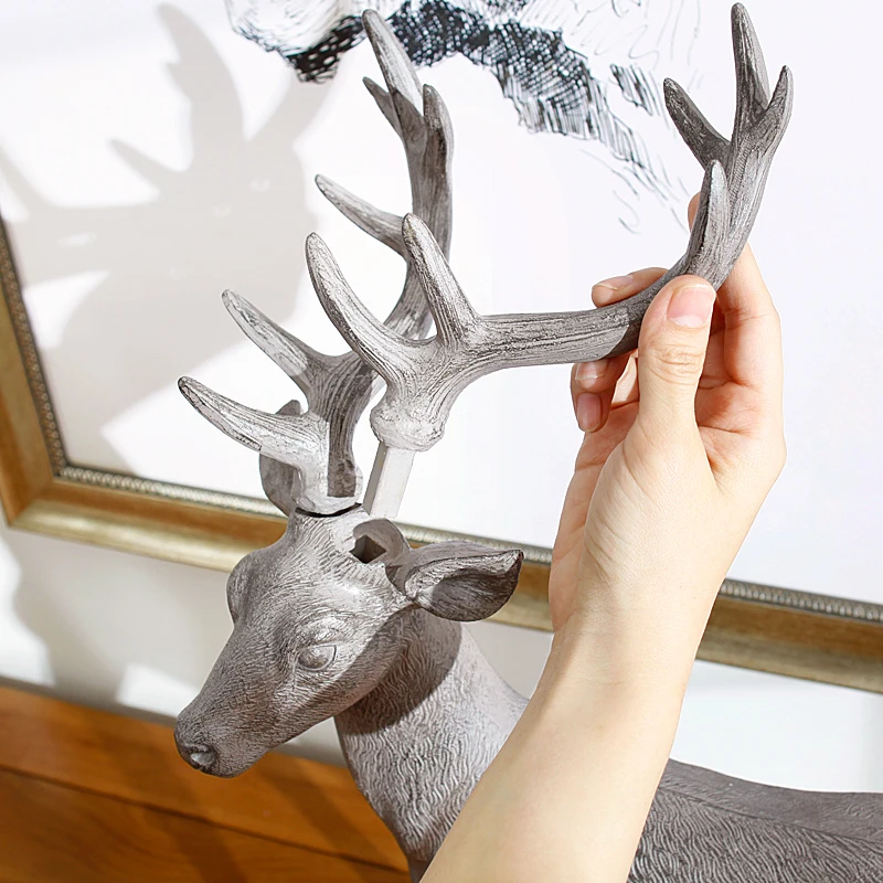 Американский Стиль дома decoraiton Средний Размеры смолы лося