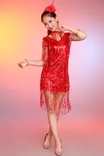 Adult/Children Latin Dance Dress Women/Girls Tassel Flower Dance Skirt For Samba/Ballroom Dancewear Sexy Plus Size Club Dresses