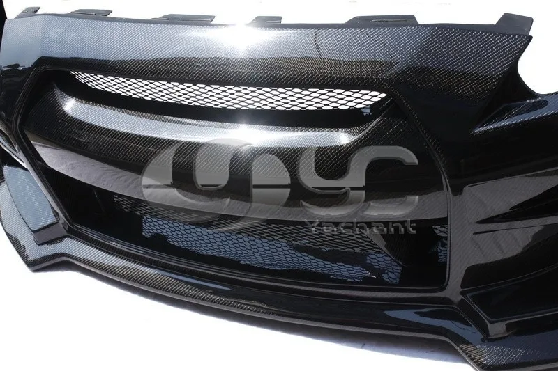 Углерода Волокно bse Стиль передний бампер подходит для 2008-2013 Nissan R35 GTR