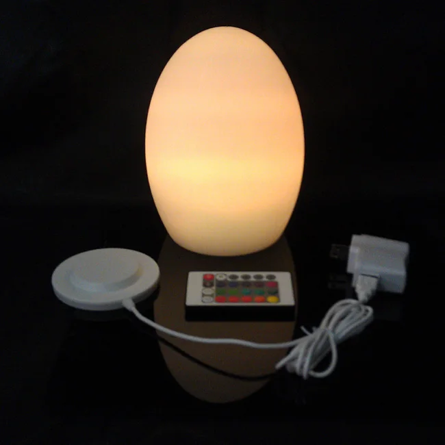 D14cm изменения цвета RGB дистанционного управления литиевая тесто питание светодиодный яйцо свет для дома/гостиницы/вечерние Декор