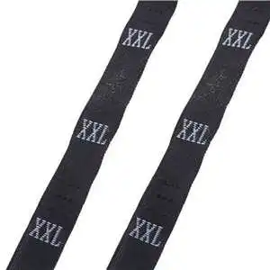 black XXL DoreenBeads размер этикетки одежда тканые бирки XS-2XL белый черный 32 мм(1 2/") x 12 мм(4/8") 1 рулон(около 400 шт - Цвет: black XXL