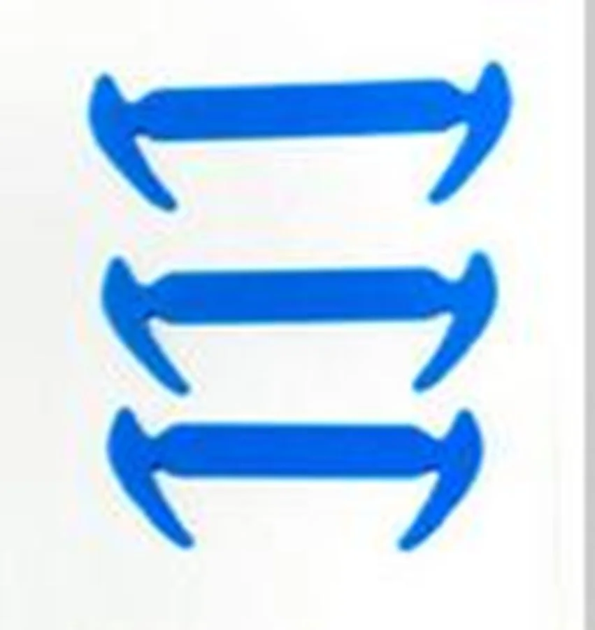 12 шт./компл. модные UnisexShoelaces силиконовые эластичные Водонепроницаемый не галстуком-бабочкой туфли с кружевным дизайном для легкого выжима и замок DDSLA1011 - Цвет: BLUE