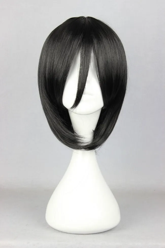 Mcoser коротких синтетических волос черный 8 видов стилей Косплэй костюм парик Высокая Температура волокна парик-365