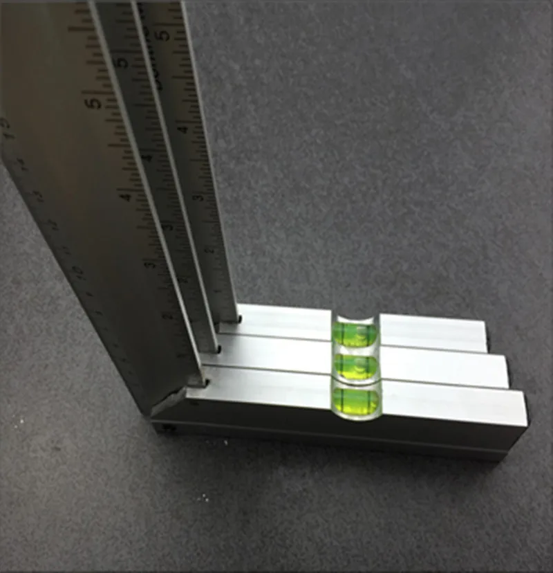 500mm * 160mm dispositivo Rectangular aleación de aluminio ángulo transportador cuadrado 90 grados carpintería herramienta de medición herramientas